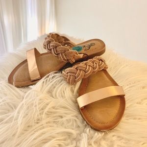 Nordstrom Braided Sandals (Champagne Pink)